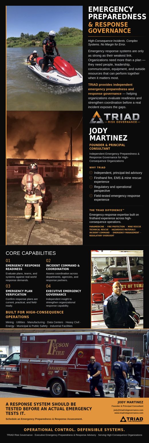 Emergency Preparedness & Response Governance flyer preview