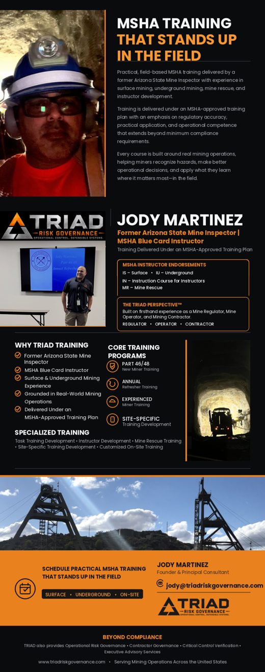 MSHA Training That Stands Up in the Field flyer preview